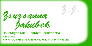 zsuzsanna jakubek business card